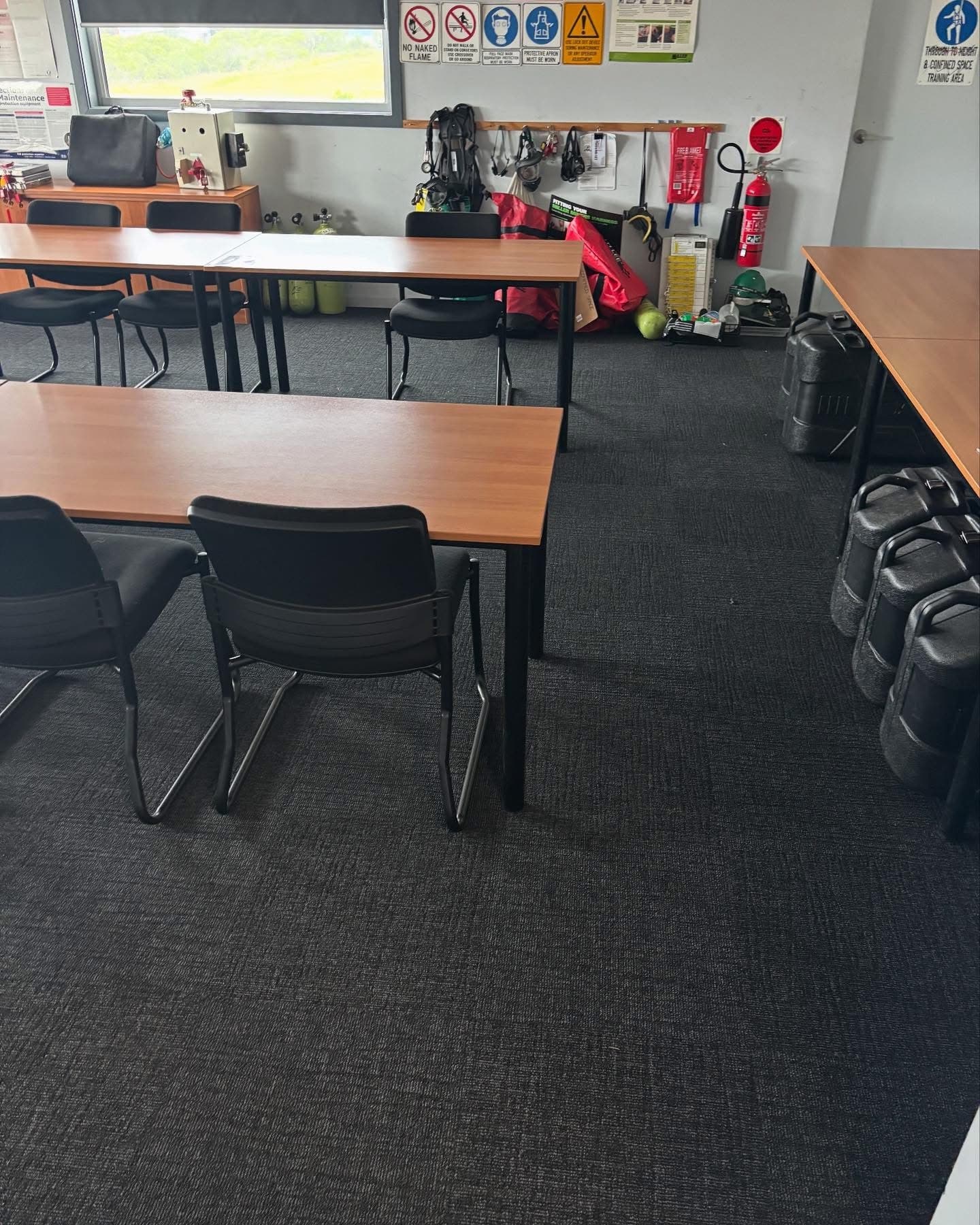 Training room carpet tiles — second view