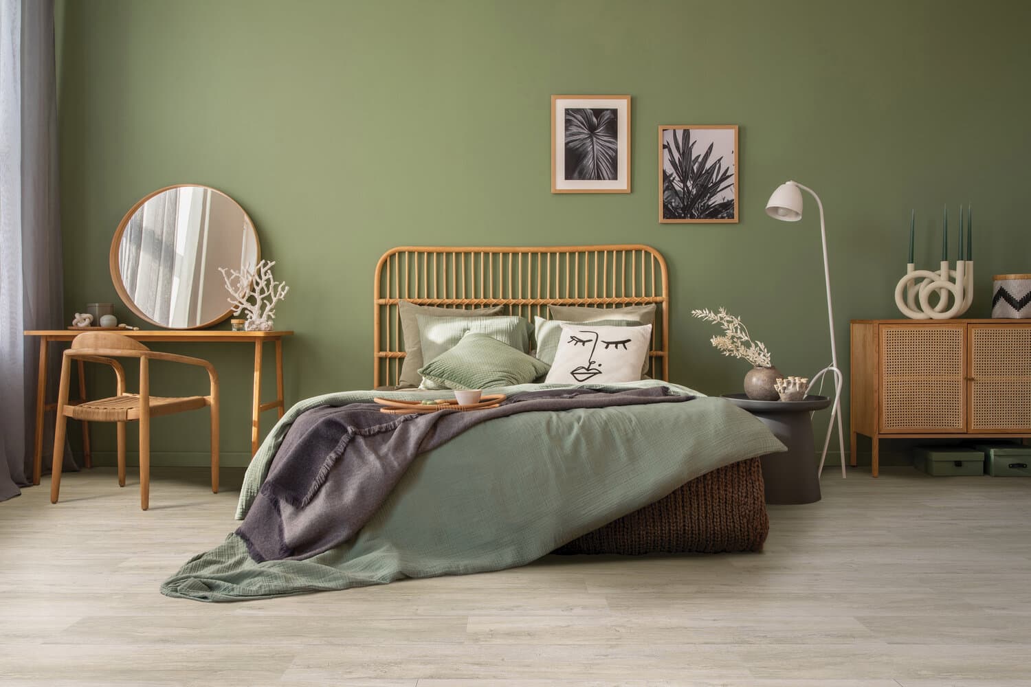 Vinyl plank flooring installed in a bedroom — DFO Flooring Newcastle